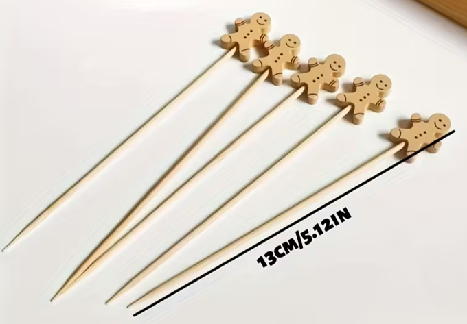 Gingerbread Man Mini Skewers x 10