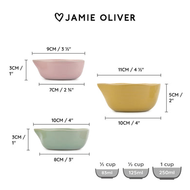 Jamie Oliver Big Love Pinch me Pots - Set of 3