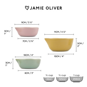 Jamie Oliver Big Love Pinch me Pots - Set of 3