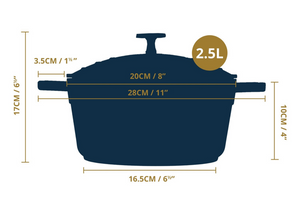 Cast Aluminium Casserole Dish - 2.5L (Deep)