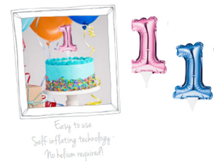 Self Inflating Number Cake Balloons