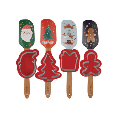 Festive Design Spatula & Cookie Cutter Sets