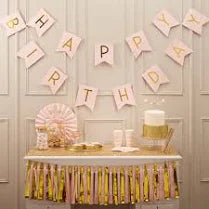 Happy Birthday Bunting - Pink