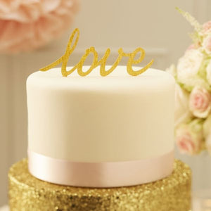 Gold Love Cake Topper