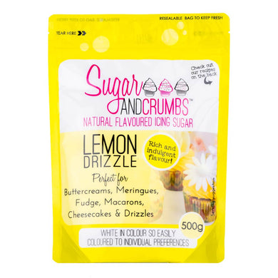 Sugar & Crumbs Natural Flavoured Icing Sugar - Lemon Drizzle - 500g