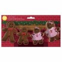 Gingerbread Family x 4 Cookie Cutters Set