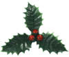 Holly plastic decoration