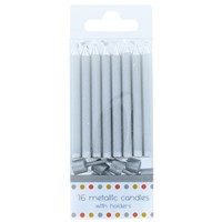 Short Silver  Candles