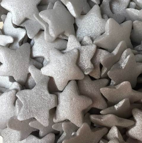 Large Silver Stars 50g