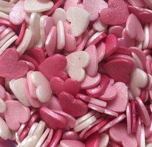 Candy Floss Glimmer Hearts 50g