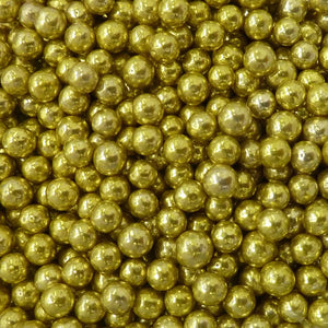 Metallic Gold Glimmer Pearls 4mm 50g